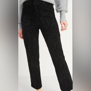 Old Navy Pixie High Waisted Flocked Leopard Pants